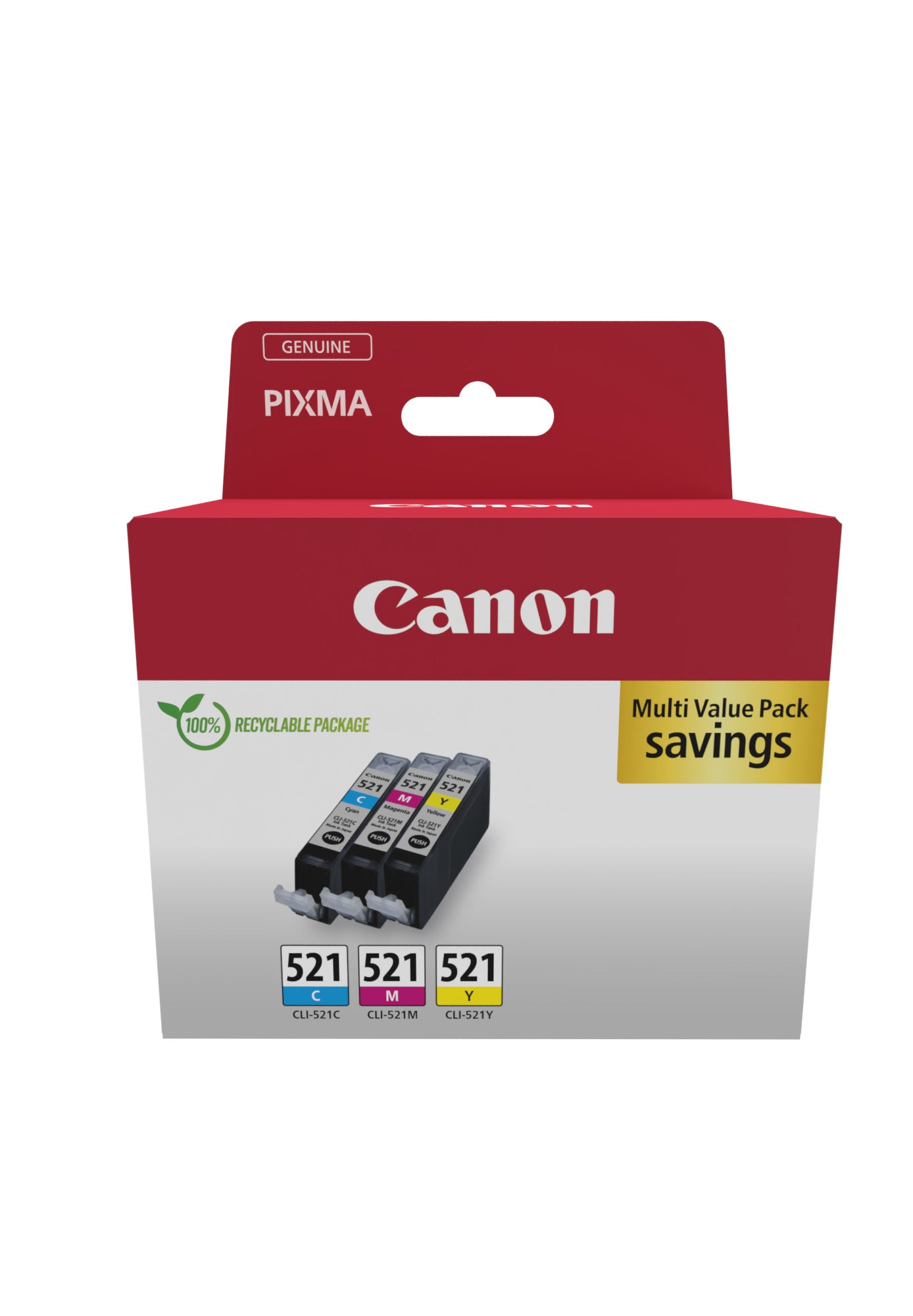 CANON CLI-521 Ink Cartridge C/M/Y Pack