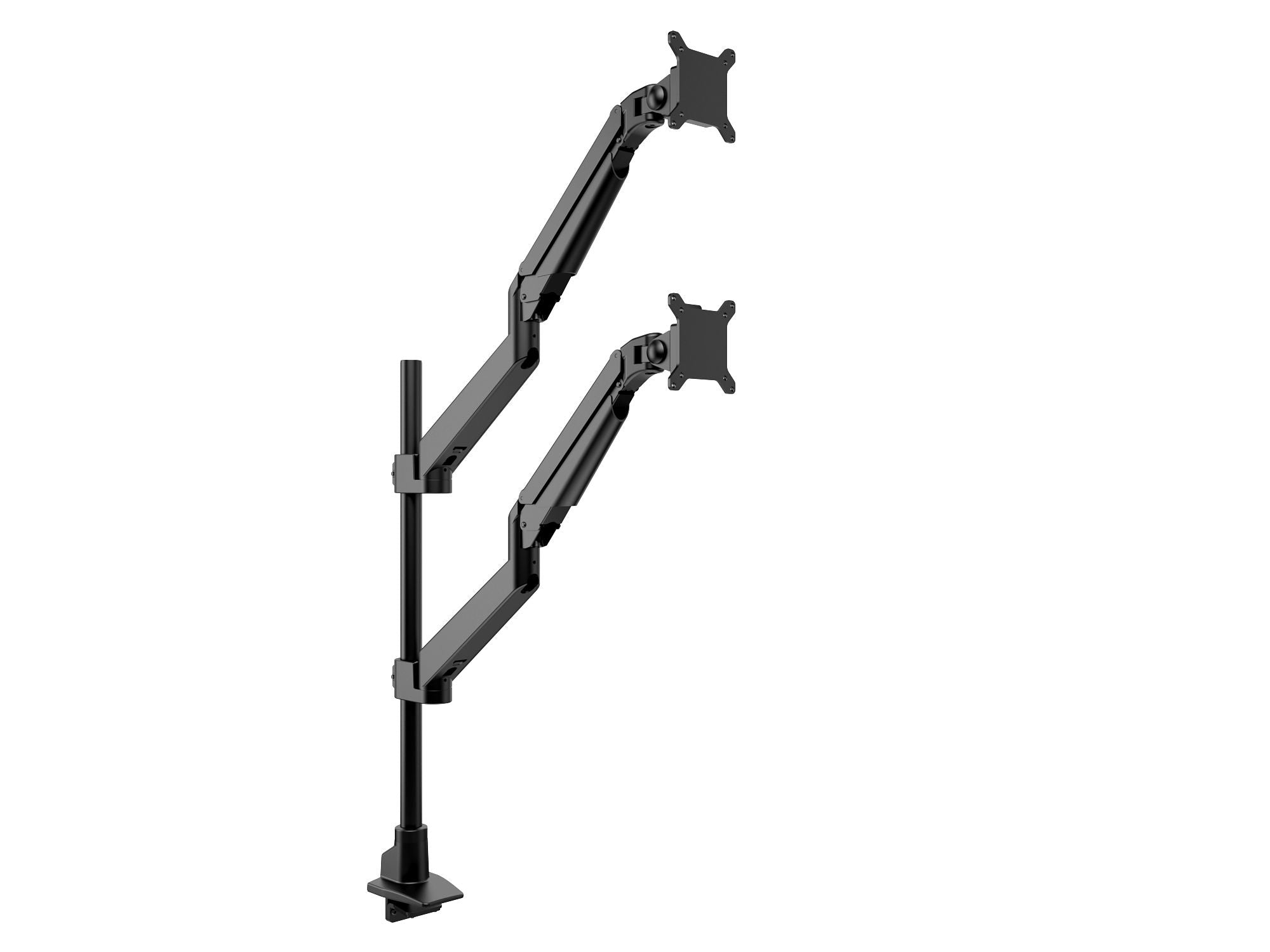 M VESA GAS LIFT ARM DUAL STACKED POLE