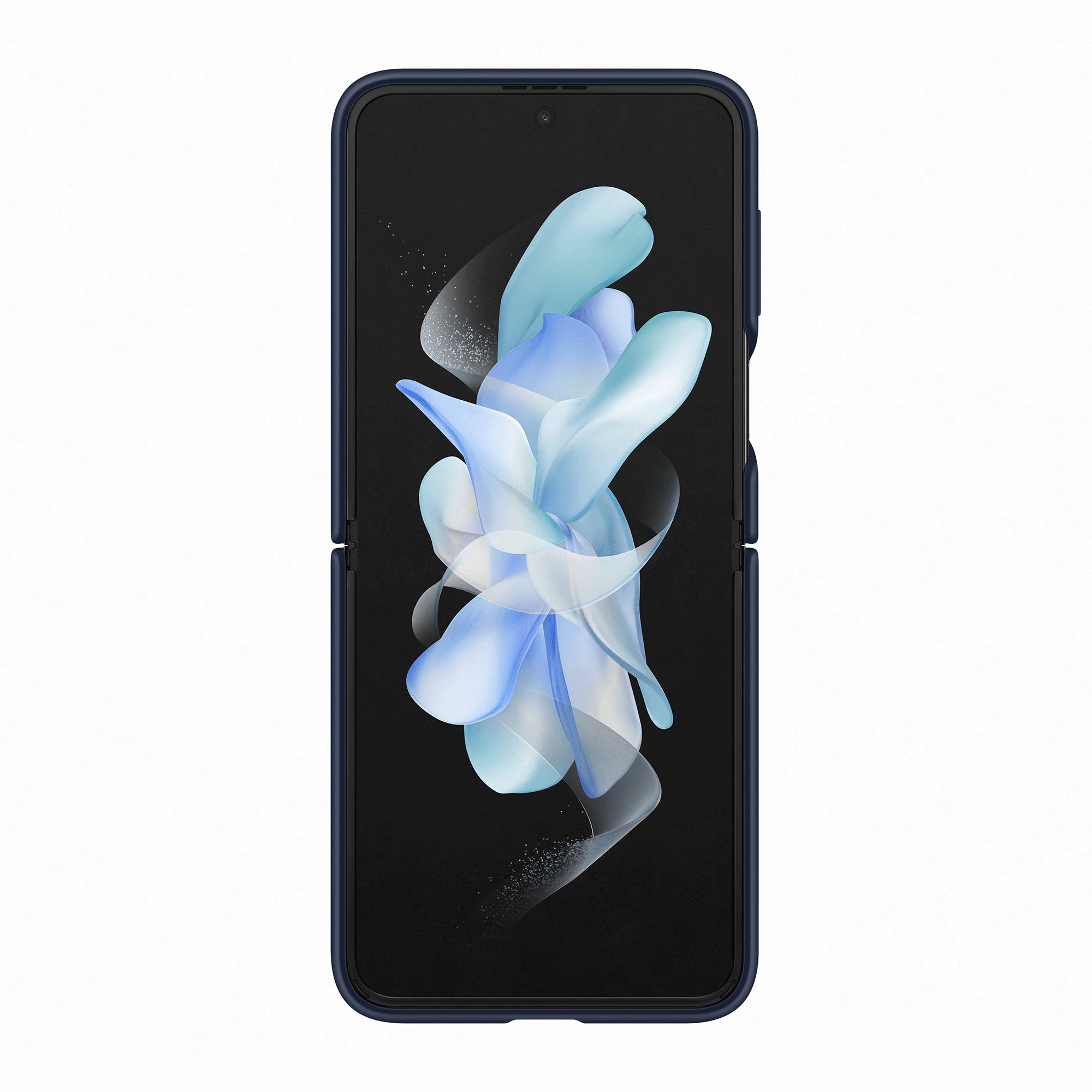 SAMSUNG Z FLIP4 SILICONE COVER WITH RING NAVY