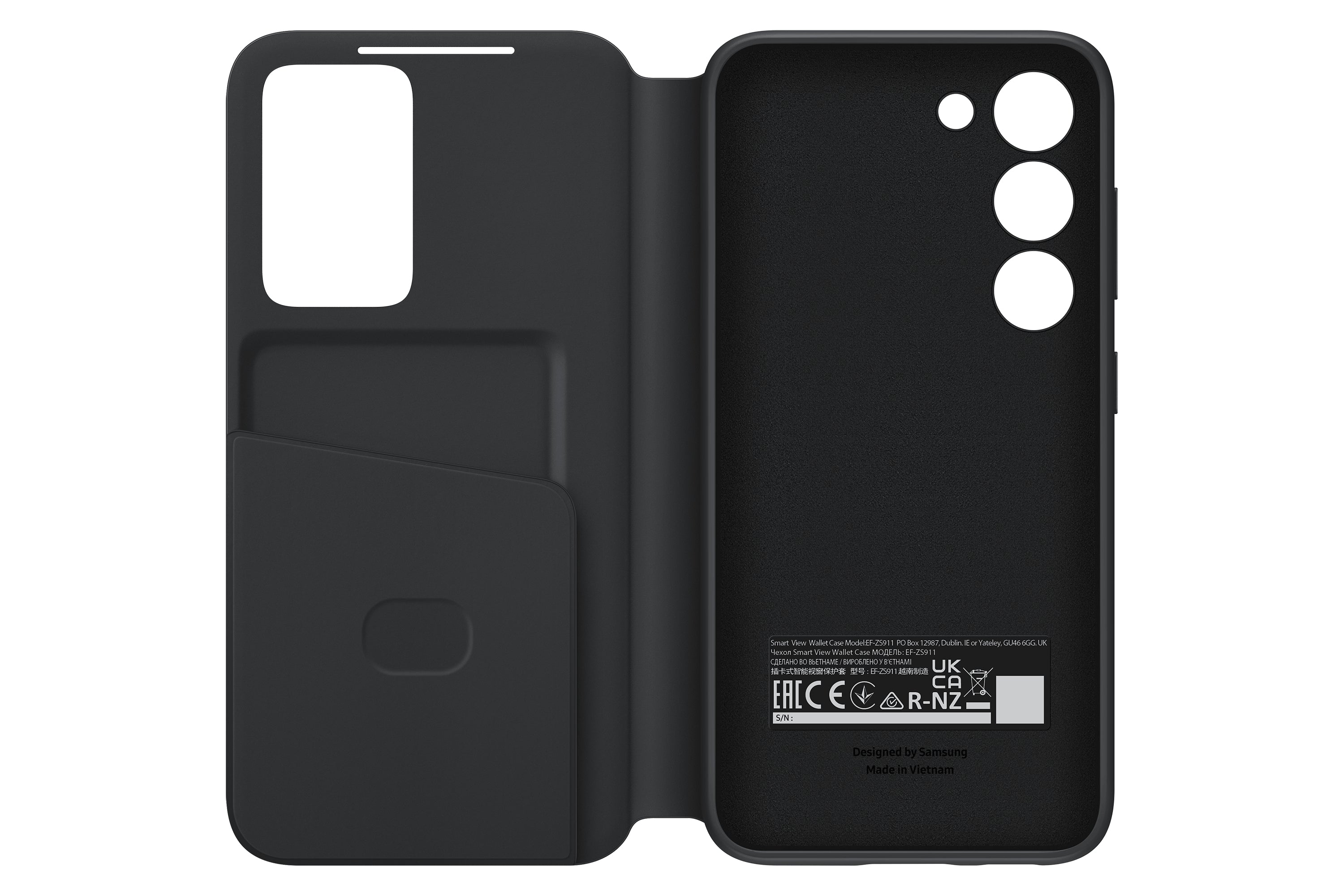 SAMSUNG CLEAR VIEW WALLET COVER S23 BLACK