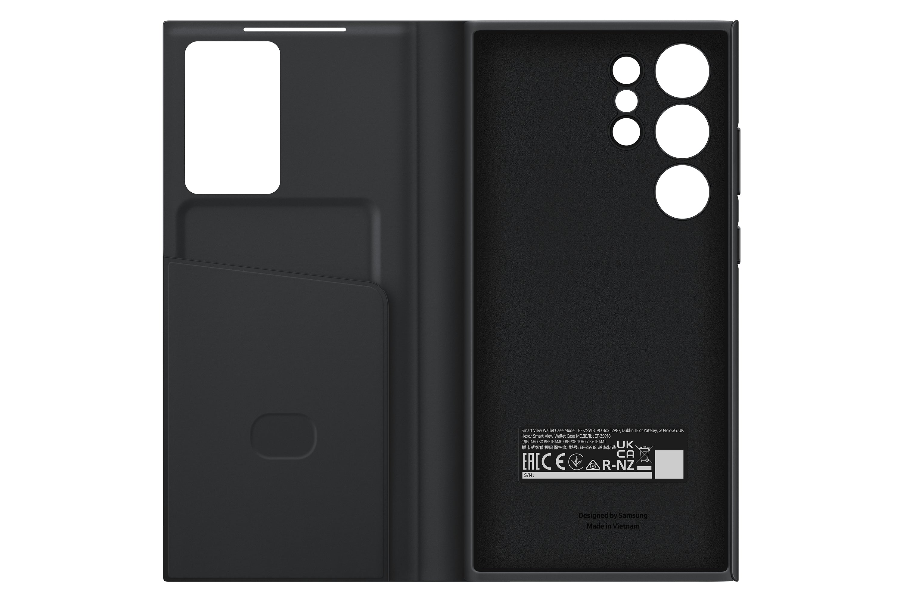 SAMSUNG CLEAR VIEW WALLET COVER S23 ULTRA BLACK