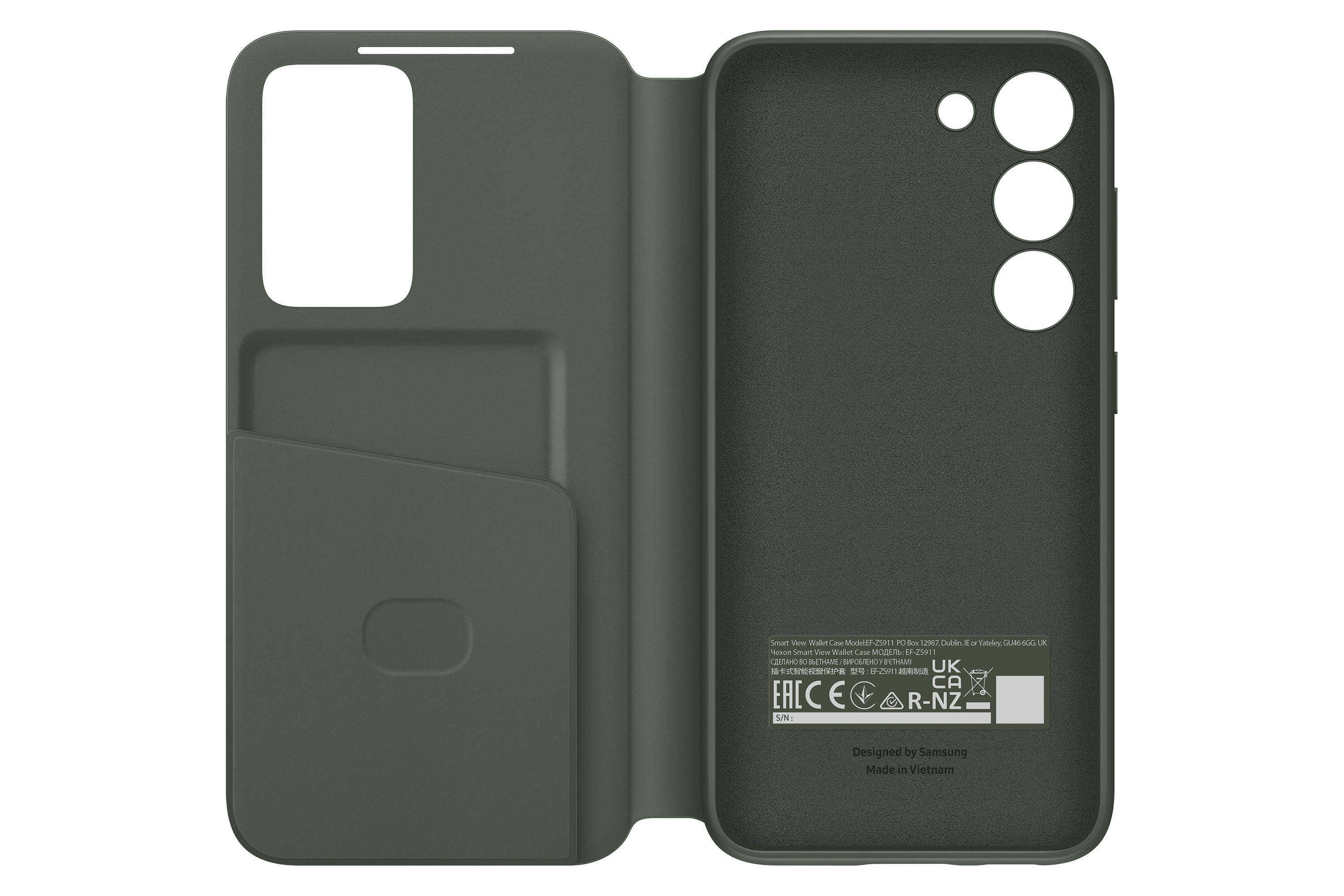 SAMSUNG CLEAR VIEW WALLET COVER S23 KHAKI