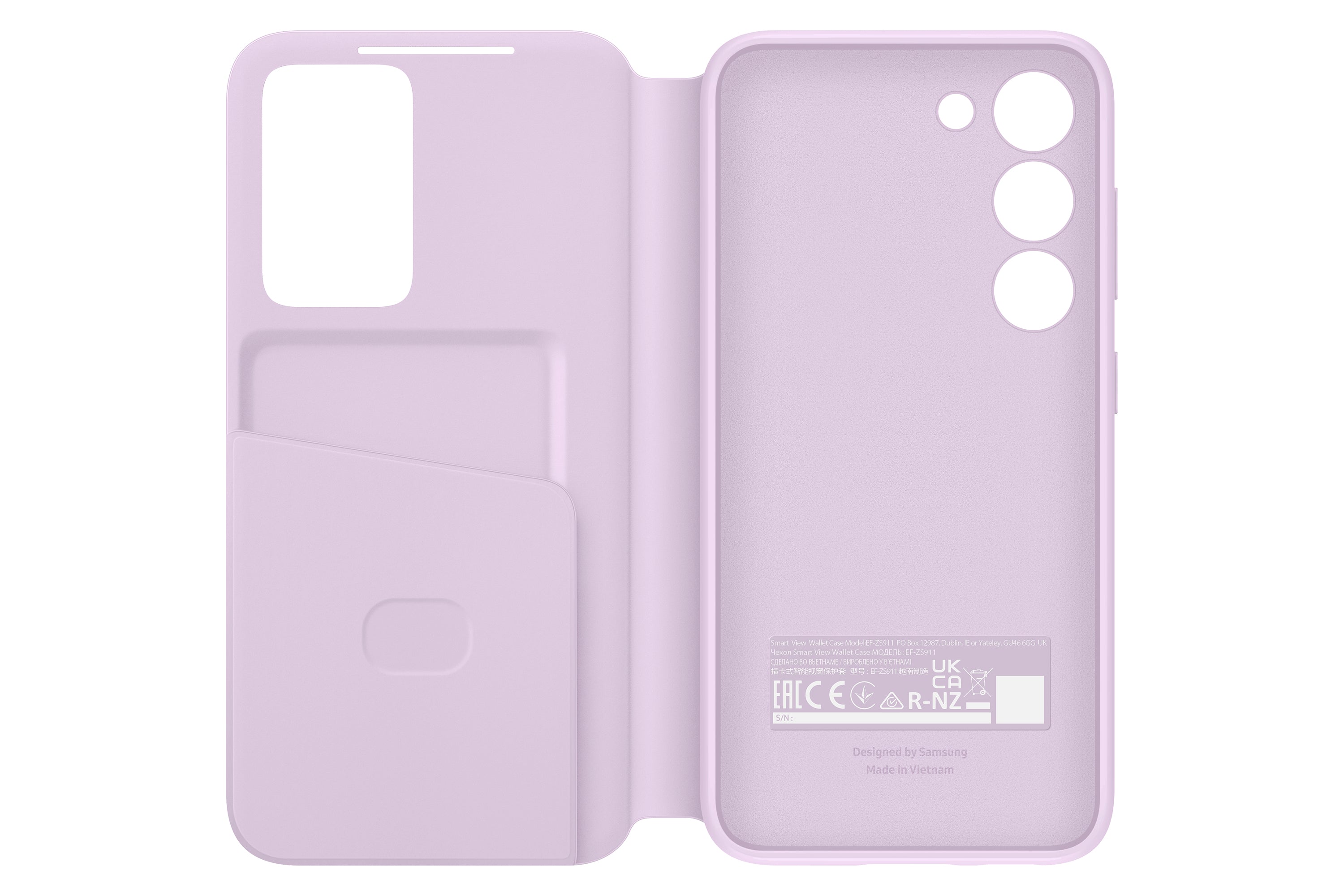 SAMSUNG CLEAR VIEW WALLET COVER S23 LILAC