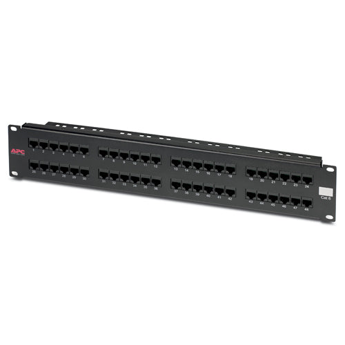 APC CAT 6 PATCH PANEL, 48 PORT RJ45 TO 110 568 A/B COLOR CODED