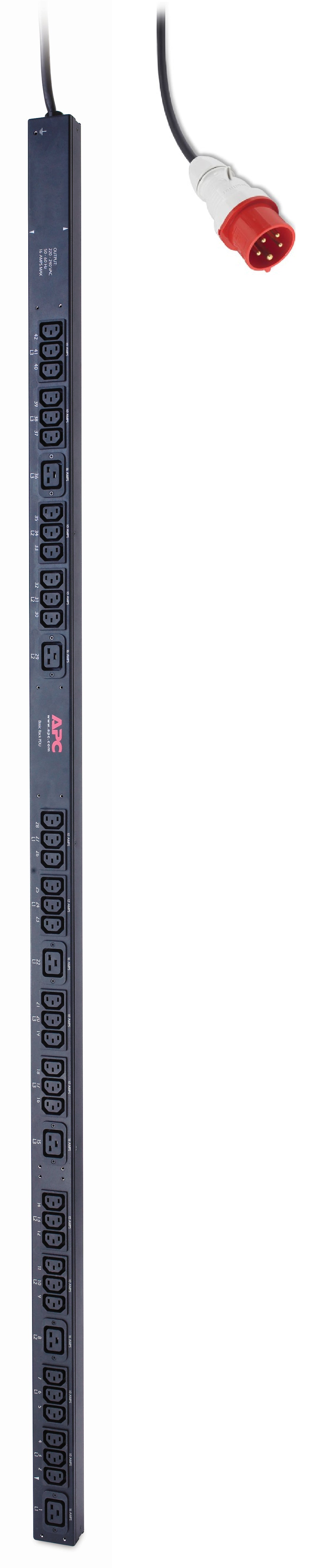 APC RACK PDU, BASIC, ZERO U, 11 KW, 230V, (36) C13 & (6) C19