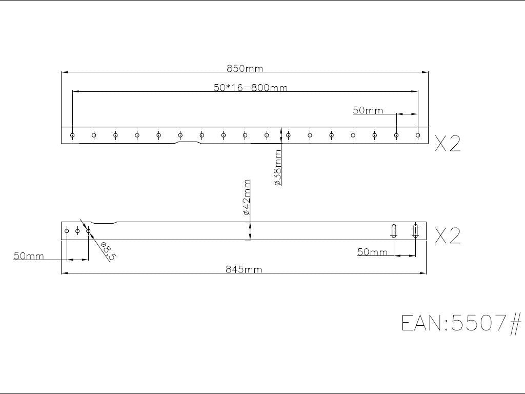 MB PUBL CEIL.MOUNT 3000MM EXT. PIPES