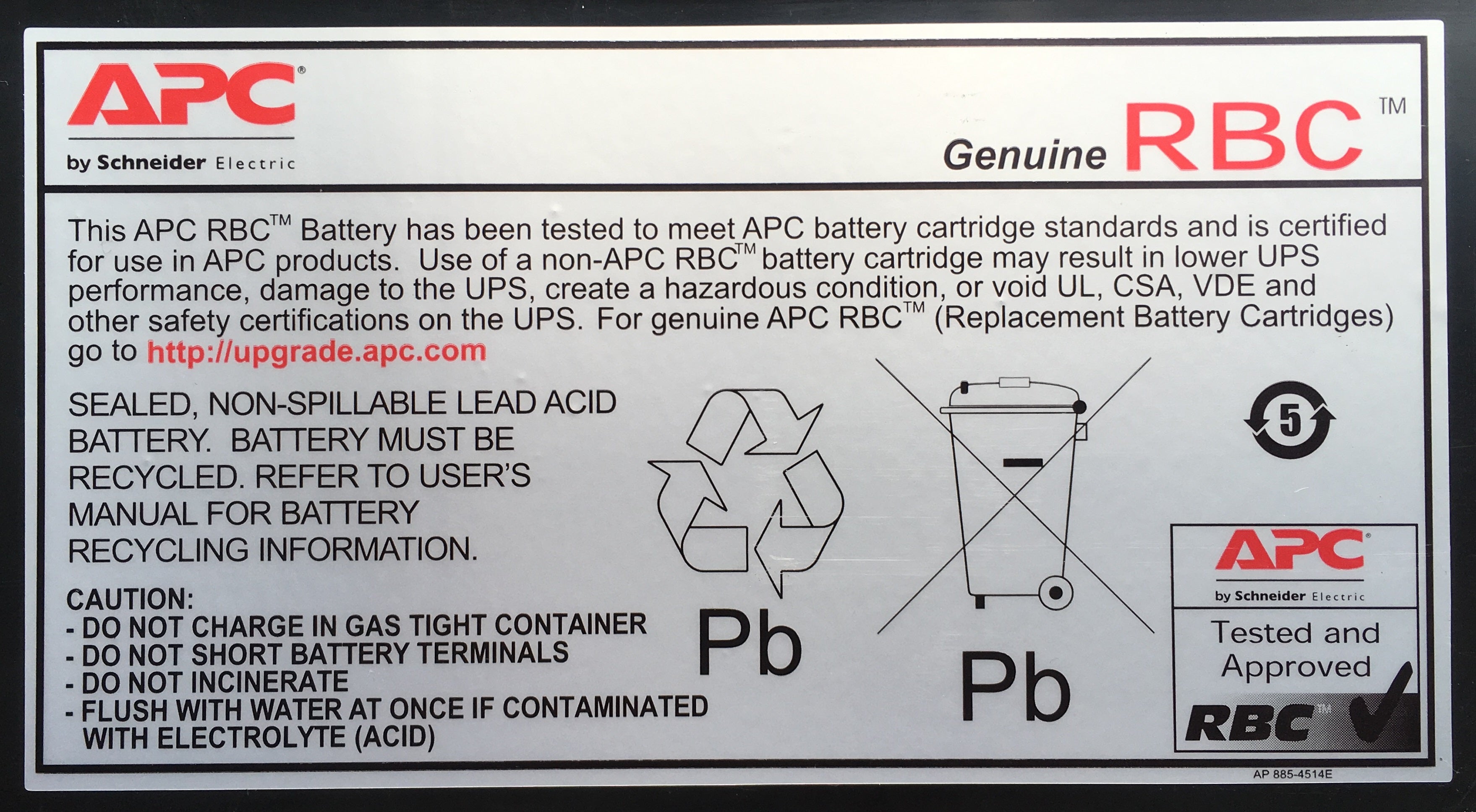 APC REPLACEMENT BATTERY CARTRIDGE #140