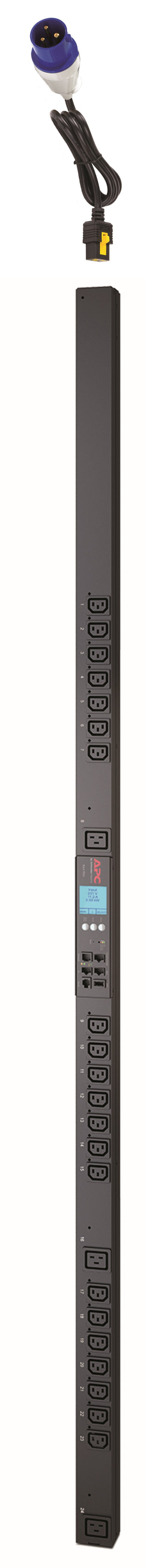 APC RACK PDU 2G, METERED BY OUTLET WITH SWITCHING, ZEROU, 16A, 230V, (21) C13 & (3) C19