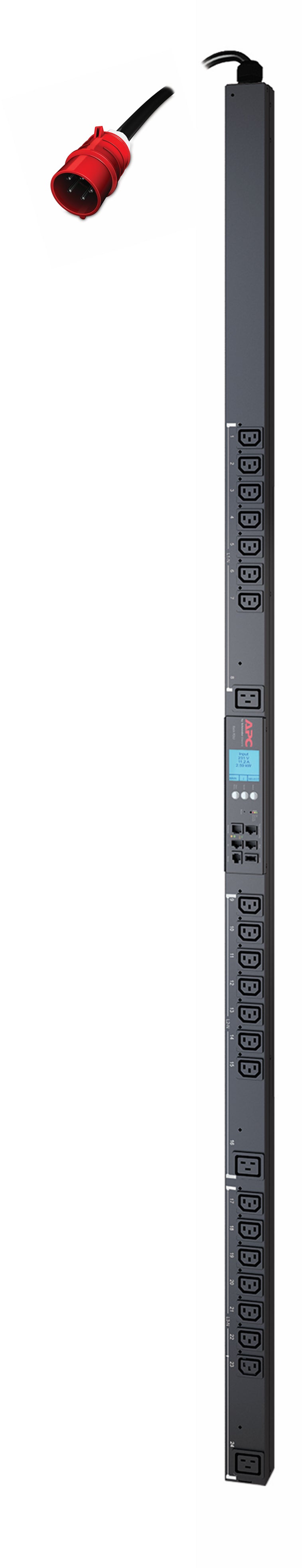 APC RACK PDU 2G, METERED BY OUTLET WITH SWITCHING, ZEROU, 11.0KW, 230V, (21) C13 & (3) C19