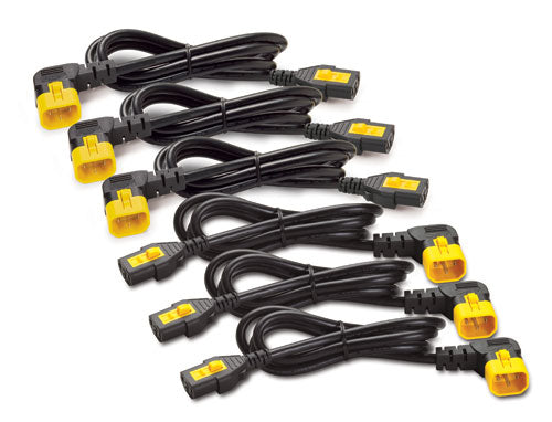 APC POWER CORD KIT (6 EA), LOCKING, C13 TO C14 (90 DEGREE), 1.2M