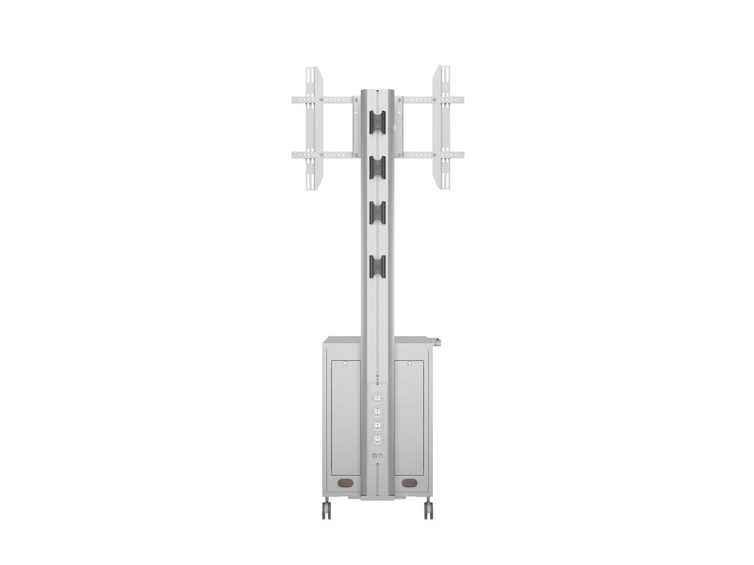 M PUBLIC DISPLAY STAND 180 SINGLE MEDIABOX4 SILVER