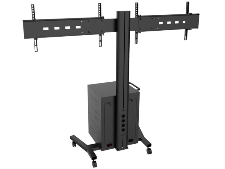 M PUBLIC DISPLAY STAND 180 DUAL MEDIABOX4 BLACK