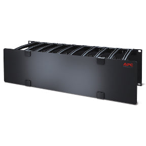 APC 3U HORIZONTAL CABLE MANAGER, 6" FINGERS TOP AND BOTTOM