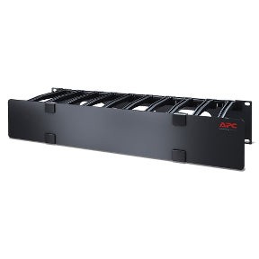 APC 2U HORIZONTAL CABLE MANAGER, 6" FINGERS TOP AND BOTTOM