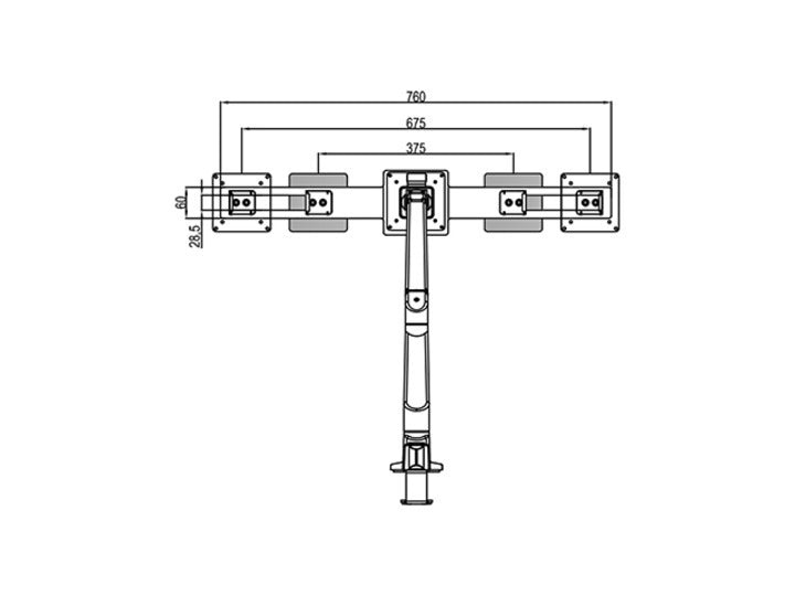 M VESA 75 100 DUO QUICK RELEASE PLATE BLACK