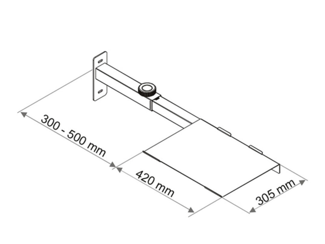 M COMPUTER SHELF MOTORIZED MOUNT WHITE HD/SD