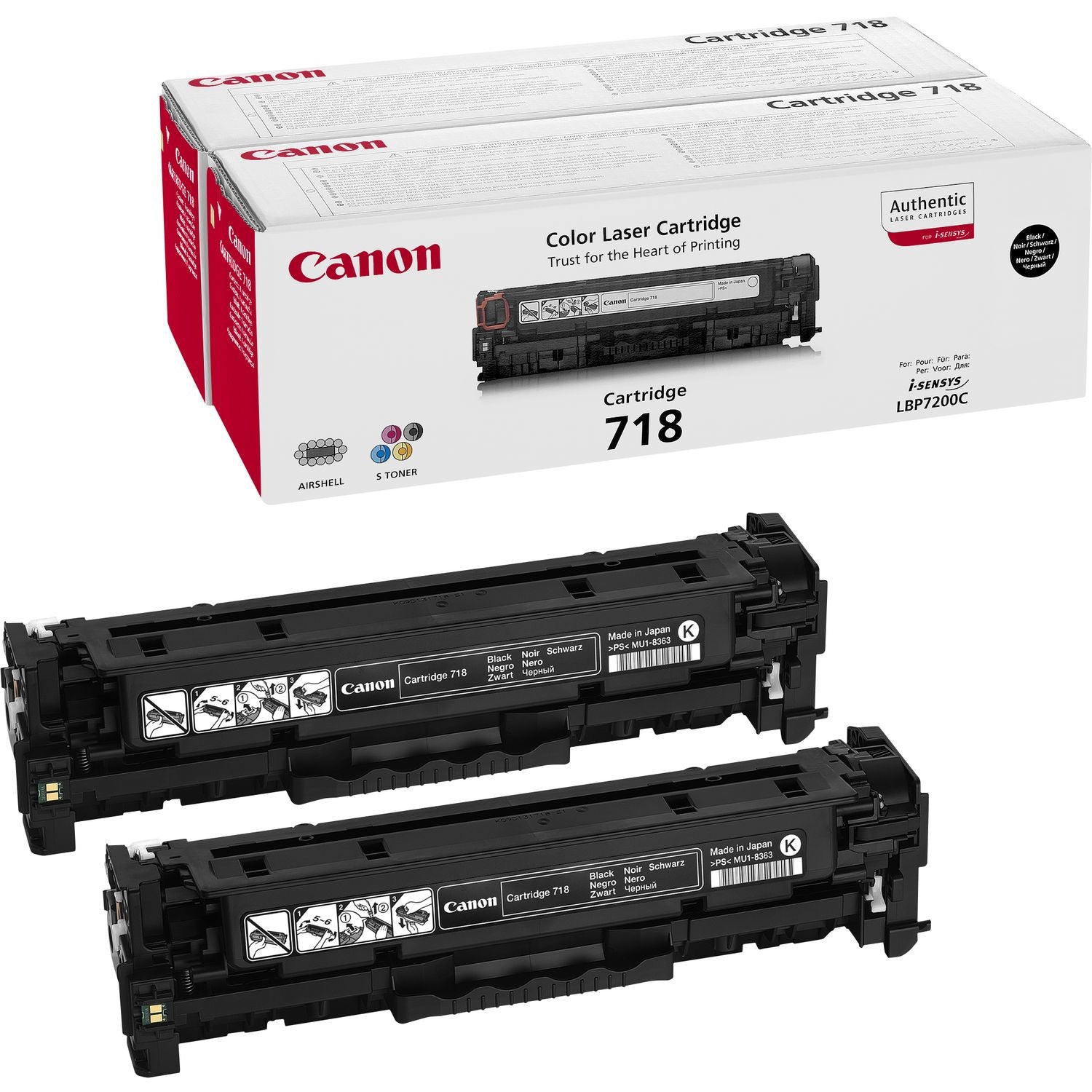 CANON CRG-718BK catridge black TwinPack