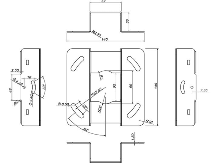 MB UNIVERSAL PROJECTOR CEILING MOUNT 300-480 WITH FINETUNE