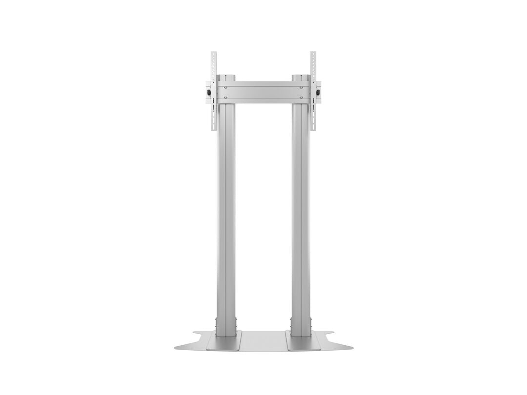 M PUBLIC DISPLAY STAND 210 DUAL PILLAR FLOORBASE SILVER