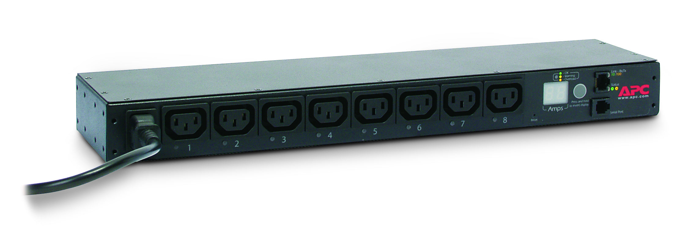 APC RACK PDU, SWITCHED, 1U, 12A/208V, 10A/230V, (8)C13