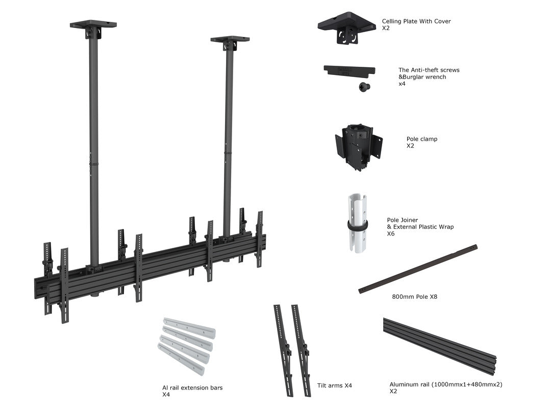 MB CEILING MOUNT PRO 2X1U2