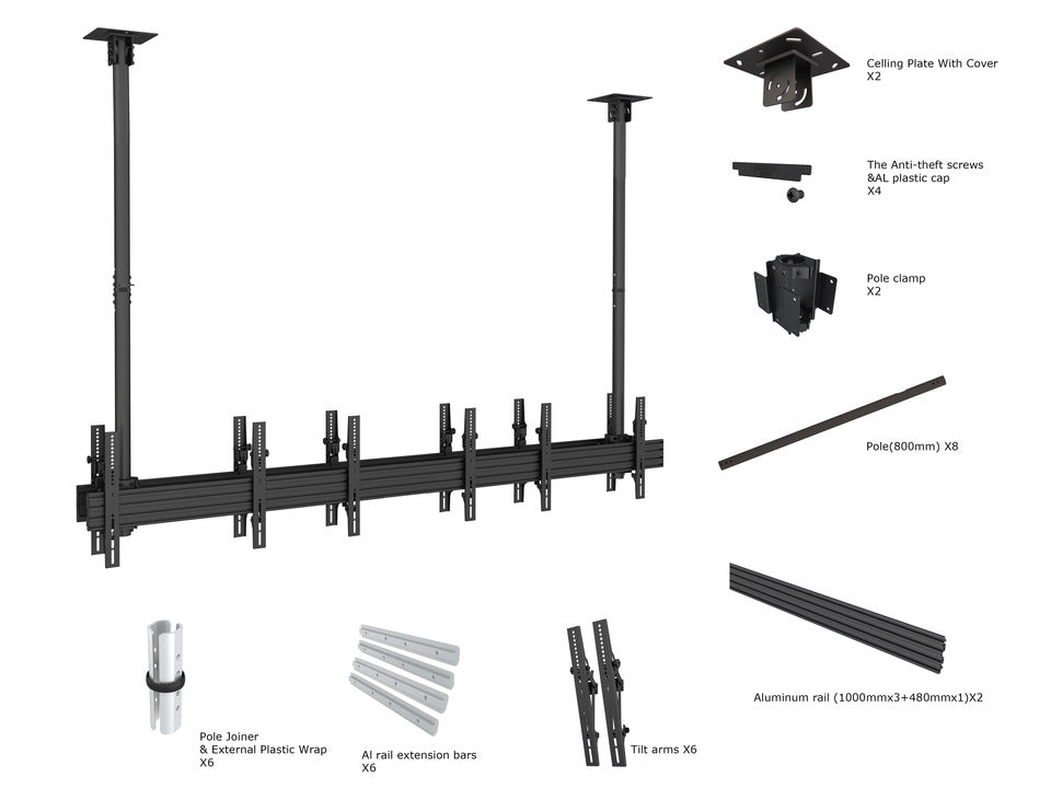 MB CEILING MOUNT PRO 3X1U2