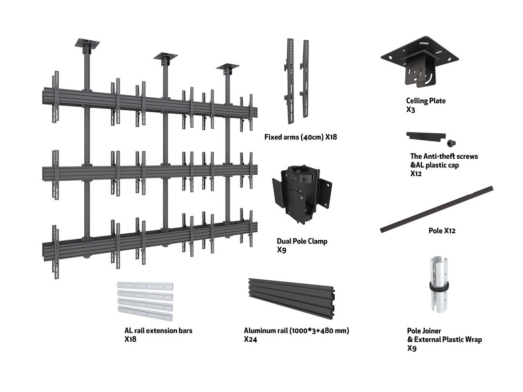 MB CEILING MOUNT PRO 3X3U2