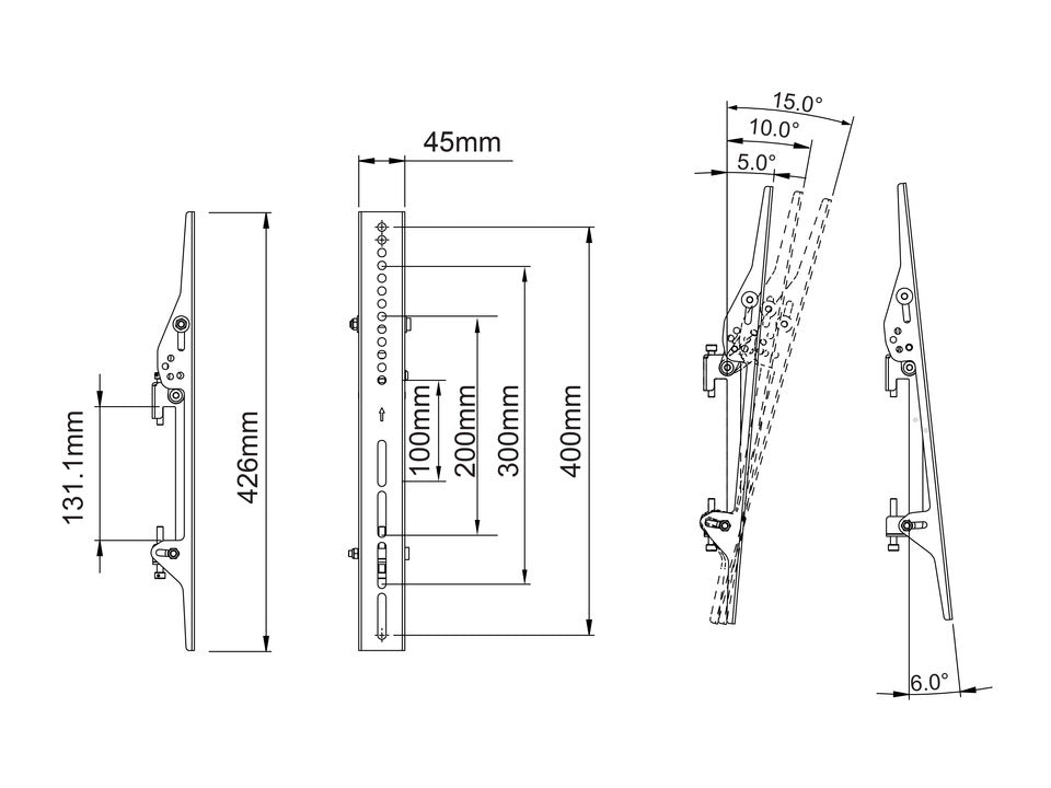 MB PRO SERIES - TILT ARMS 400MM