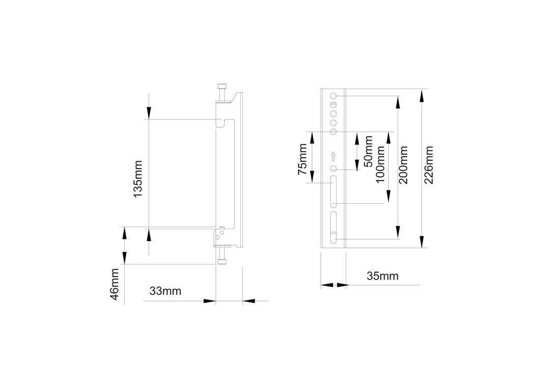 MB PRO SERIES - FIXED ARMS 200MM