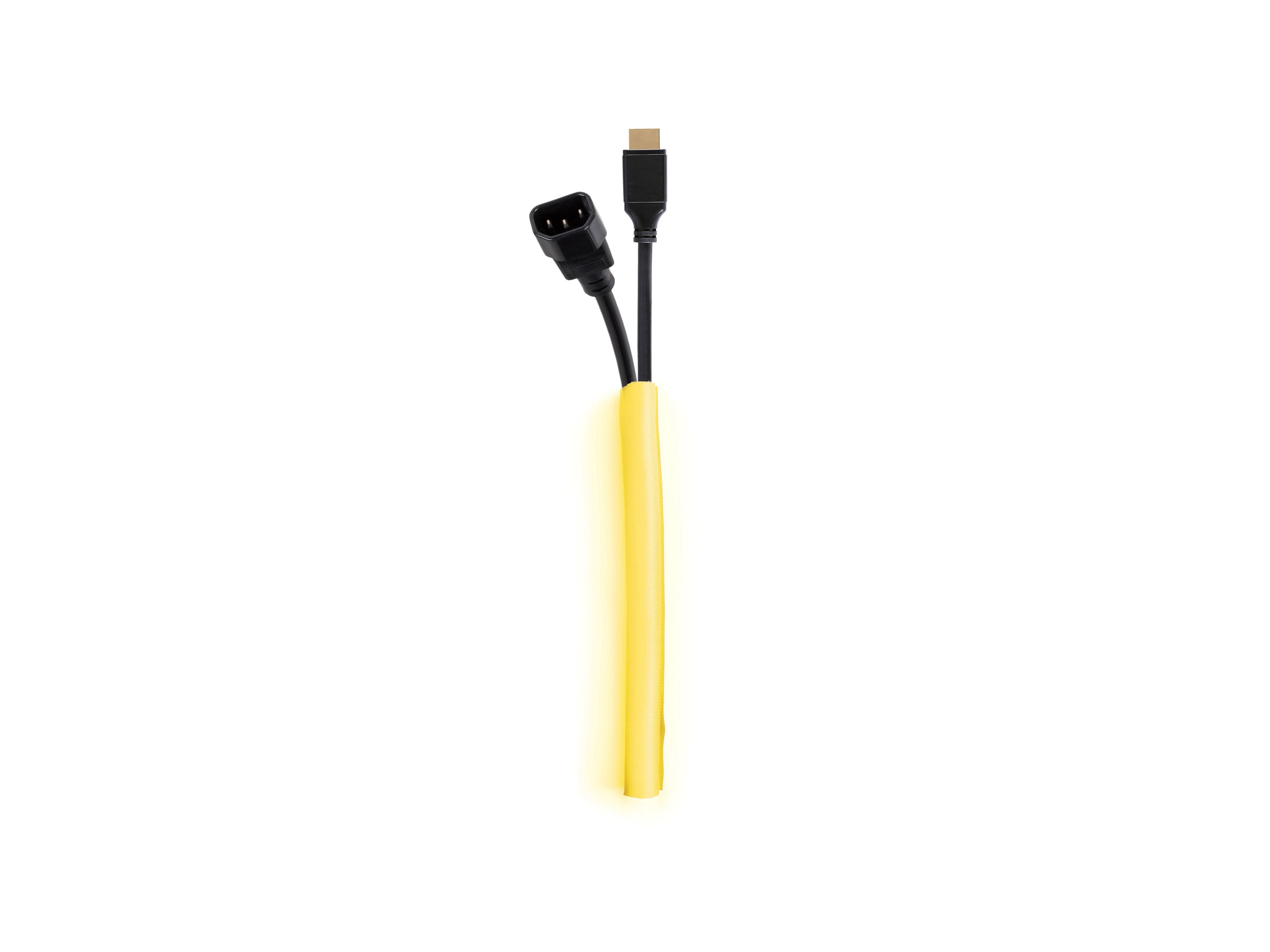 M UNIVERSAL CABLE SOCK SELF WRAPPING 10MM YELLOW 25M