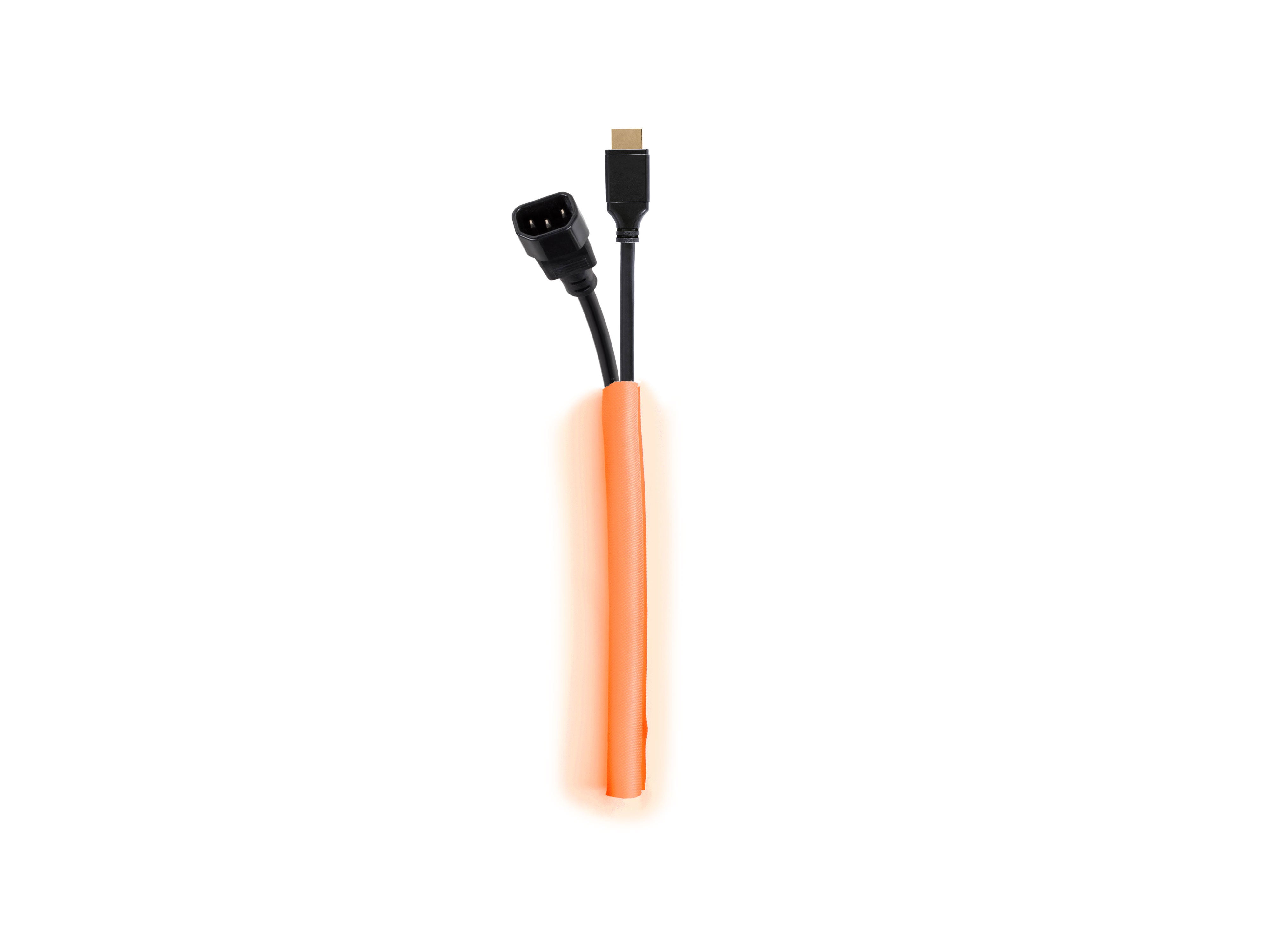 M UNIVERSAL CABLE SOCK SELF WRAPPING 10MM ORANGE 25M