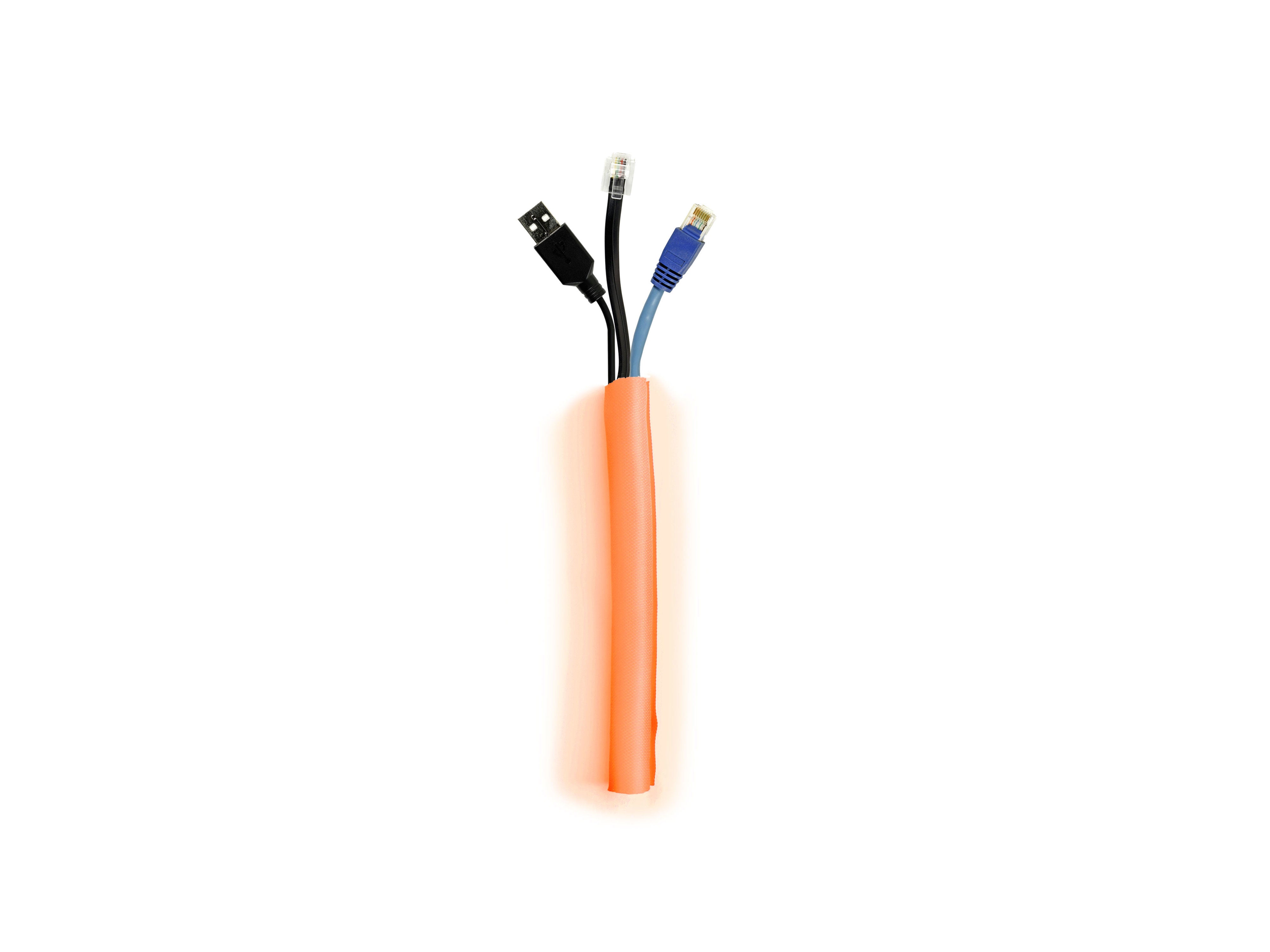 M UNIVERSAL CABLE SOCK SELF WRAPPING 19MM ORANGE 25M