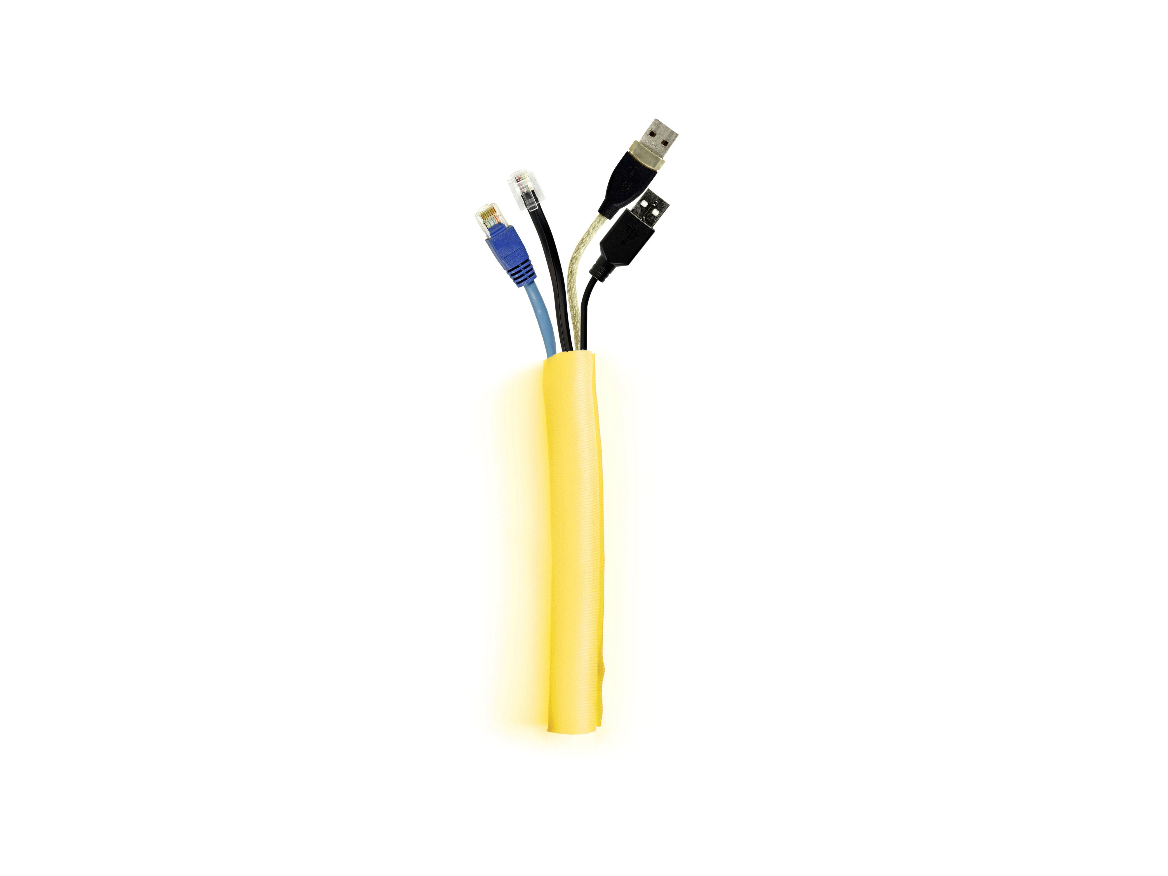 M UNIVERSAL CABLE SOCK SELF WRAPPING 25MM YELLOW 25M