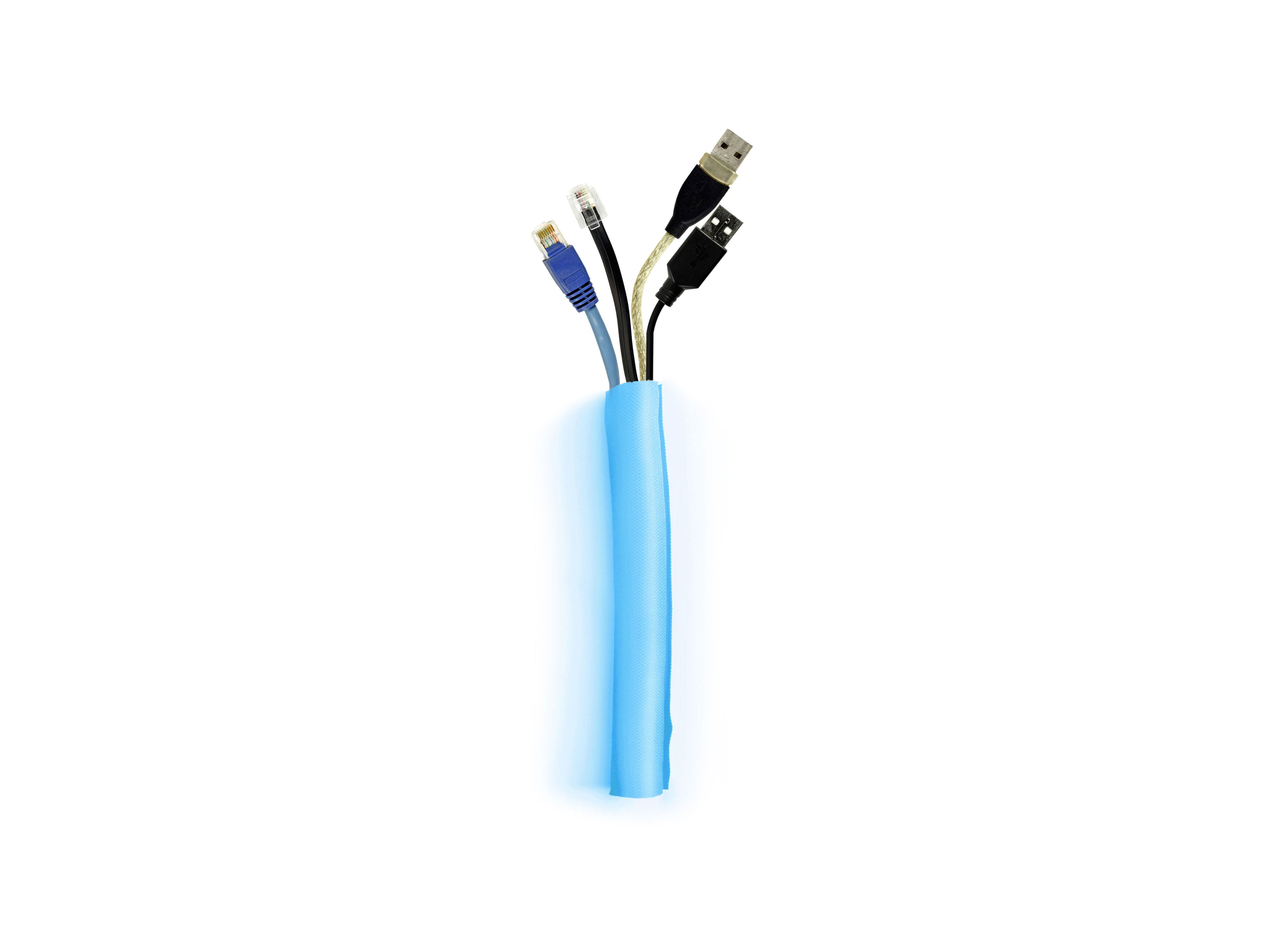 M UNIVERSAL CABLE SOCK SELF WRAPPING 25MM BLUE 25M