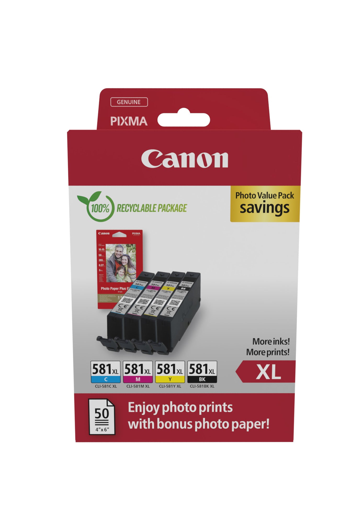 CANON CLI-581XL Ink Cartridge BK/C/M/Y