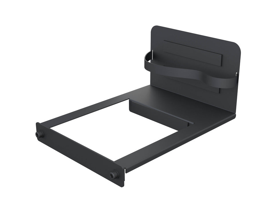 M MOTORIZED PUBLIC FLOORSTAND - SIDE SHELF MEDIAHOLDER