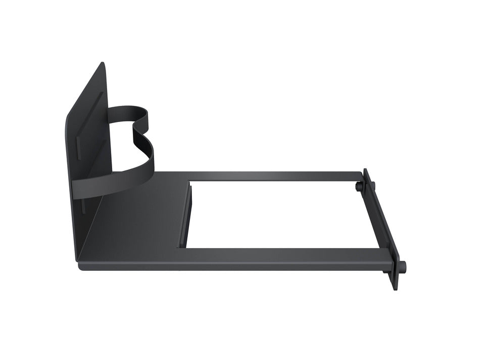 M MOTORIZED PUBLIC FLOORSTAND - SIDE SHELF MEDIAHOLDER