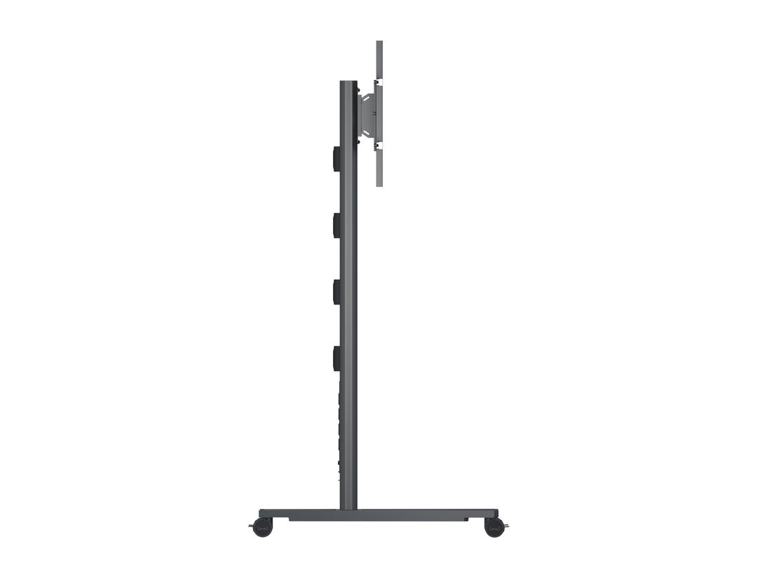 M PUBLIC DISPLAY STAND 180 HD SINGLE BLACK, WHEELS