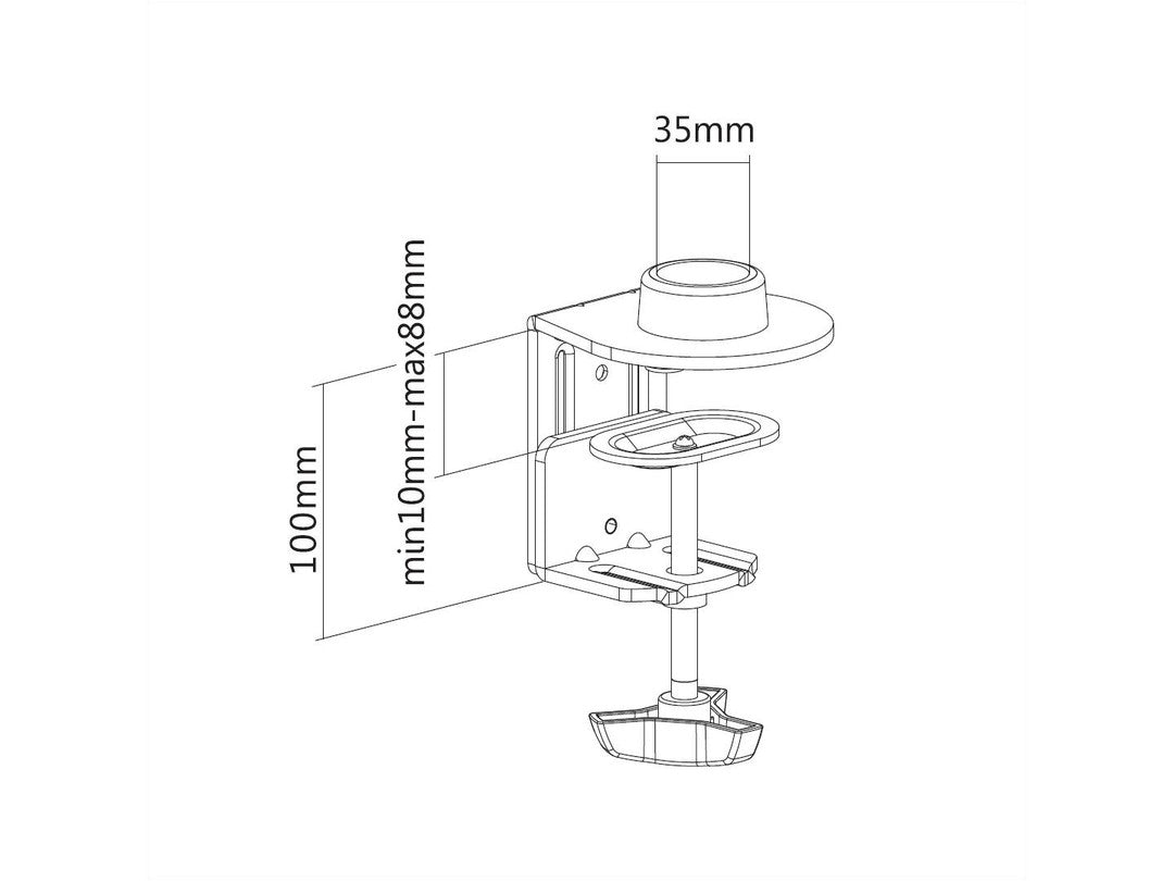 M BASIC CLAMP FOR SINGLE/DUAL/TRIPLE/QUAD M BASIC ARM