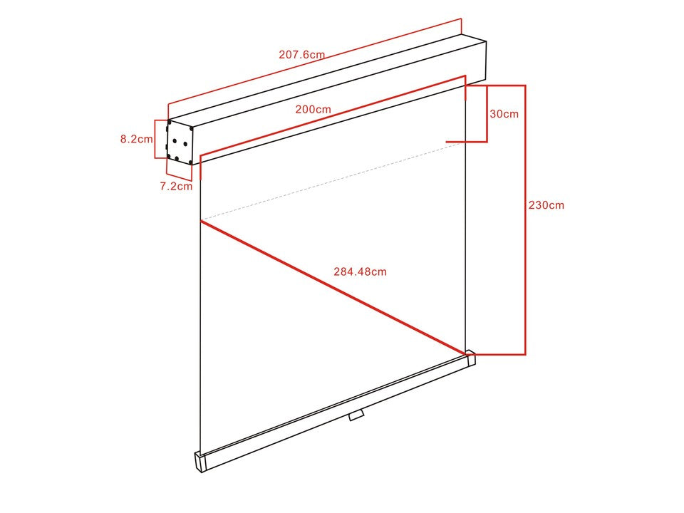 M 1:1 MANUAL PROJECTION SCREEN 200X200, 112" WHITE EDITION