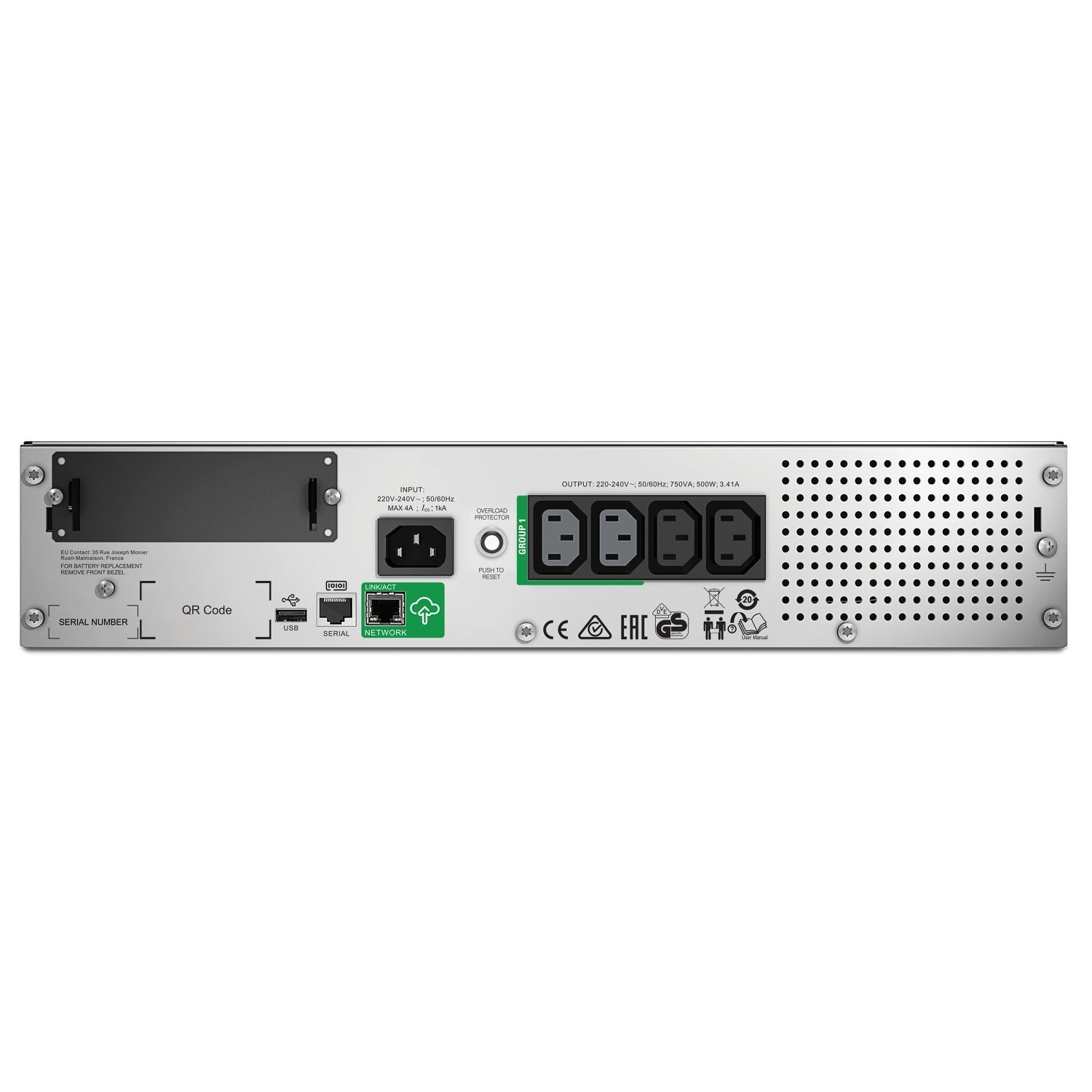 APC SMART-UPS 750VA LCD RM 2U 230V WITH SMARTCONNECT