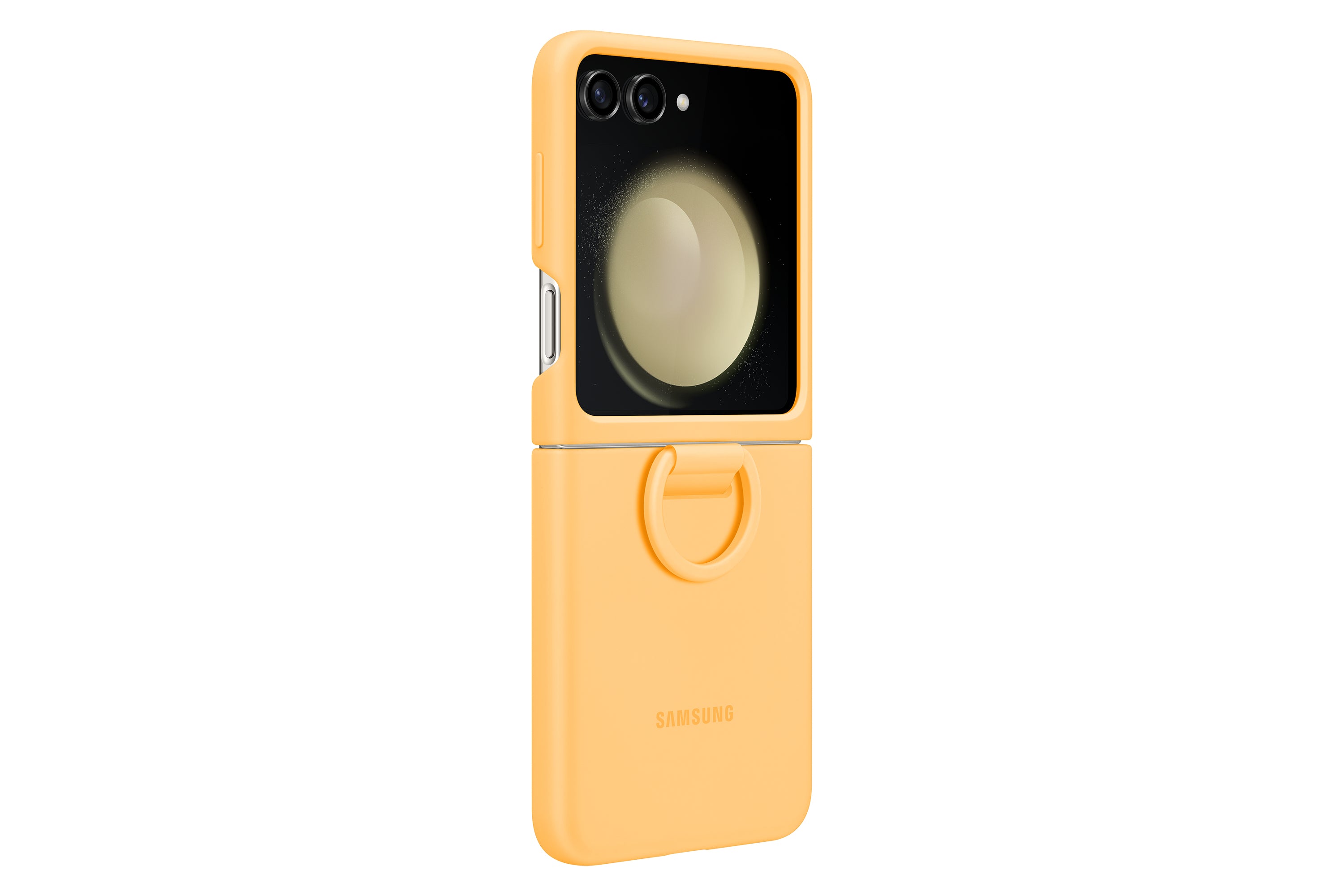SAMSUNG Z FLIP5 SILICONE CASE WITH RING APRICOT