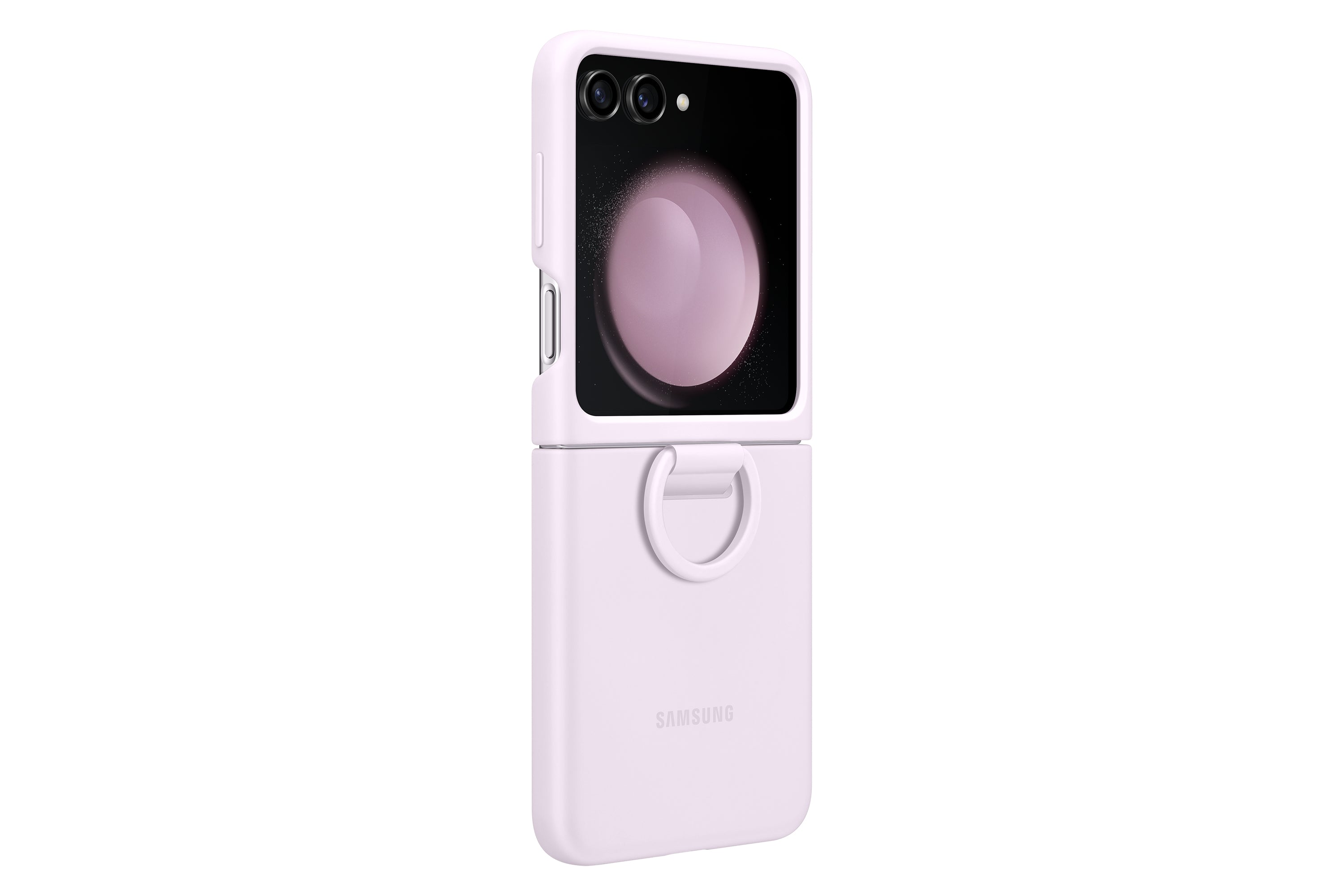 SAMSUNG Z FLIP5 SILICONE CASE WITH RING LAVENDER