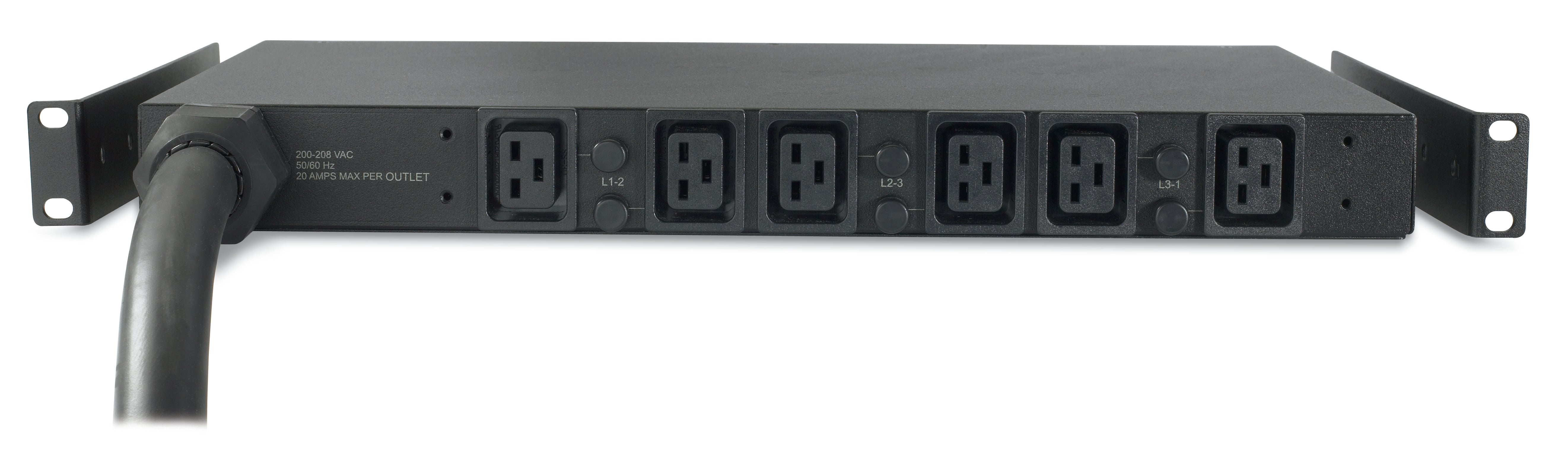 APC RACK PDU, BASIC, 1U, 22KW, 400V, (6) C19