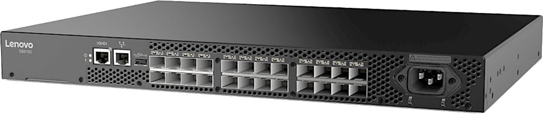 SWITCH : LENOVO THINKSYSTEM DB610S, 8 PORTS LICENSED, 8X 16GB SWL SFPS, 1 PS, RAIL KIT, LIFETIME WARRANTY SUPPORT