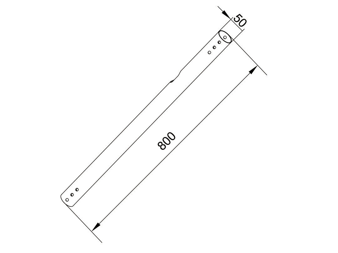 M PRO SERIES - EXTENSION PIPE 0.8M WHITE