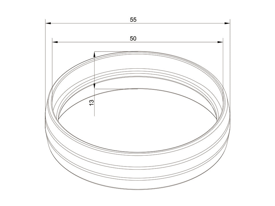 M PRO SERIES - EXTERNAL PIPE COVER CHROME