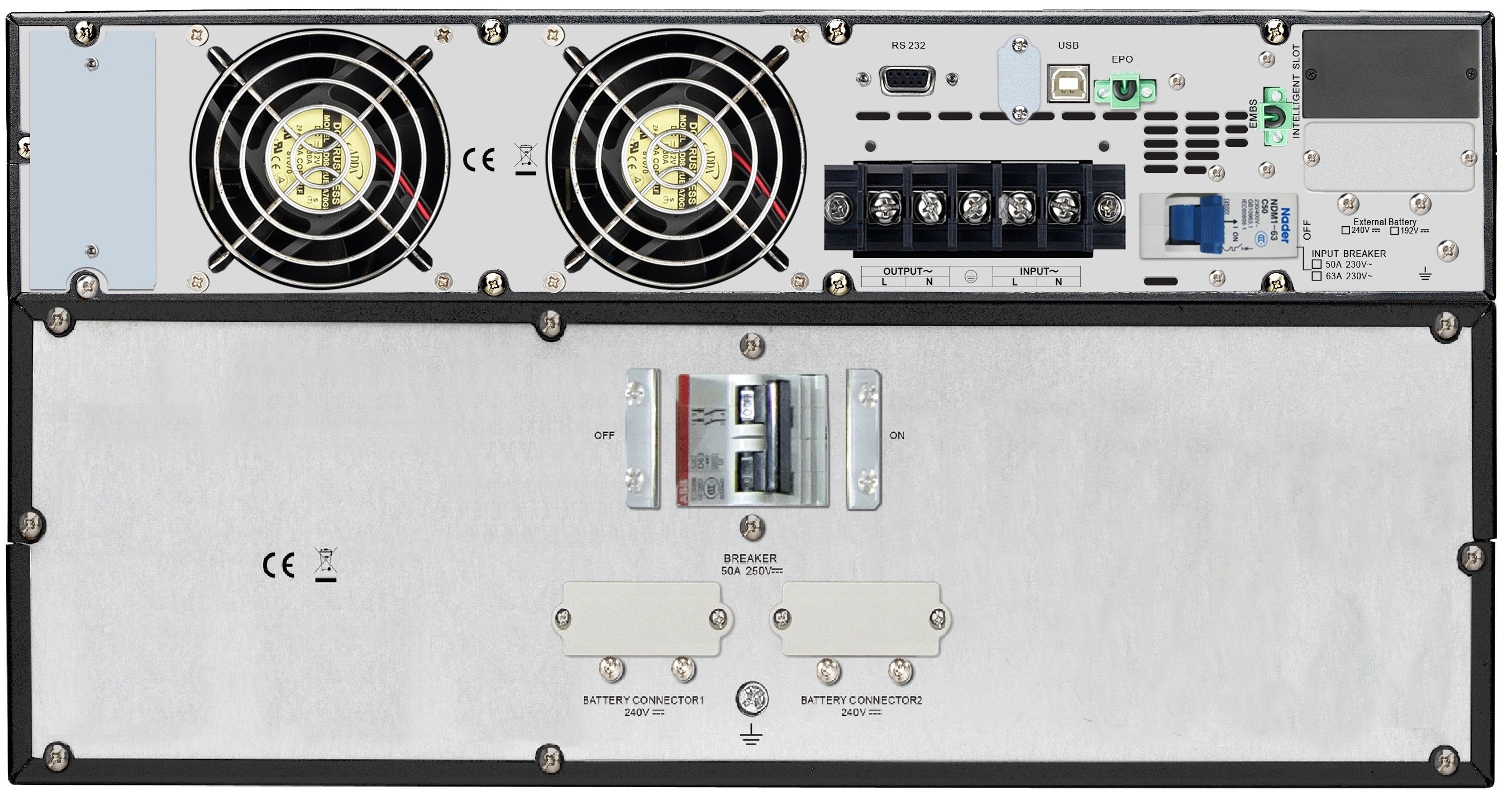 APC EASY UPS SRV RM 6000VA 230V WITH EXTERNAL BATTERY PACK