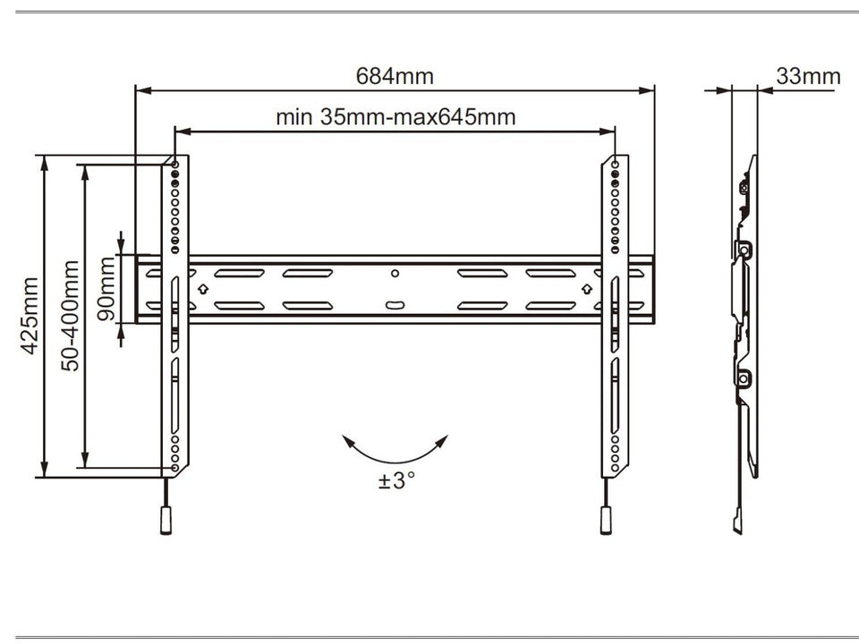 M UNIVERSAL WALLMOUNT OUTDOOR FIXED 600 MAX