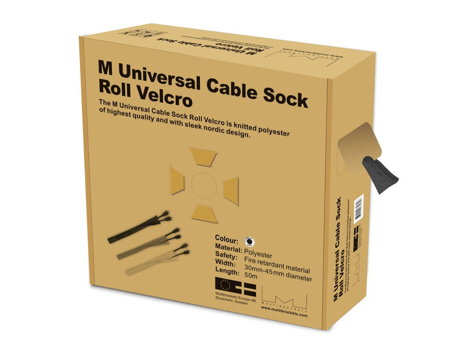 MB CABLE SOCK ROLL VELCRO BLACK 50M-L